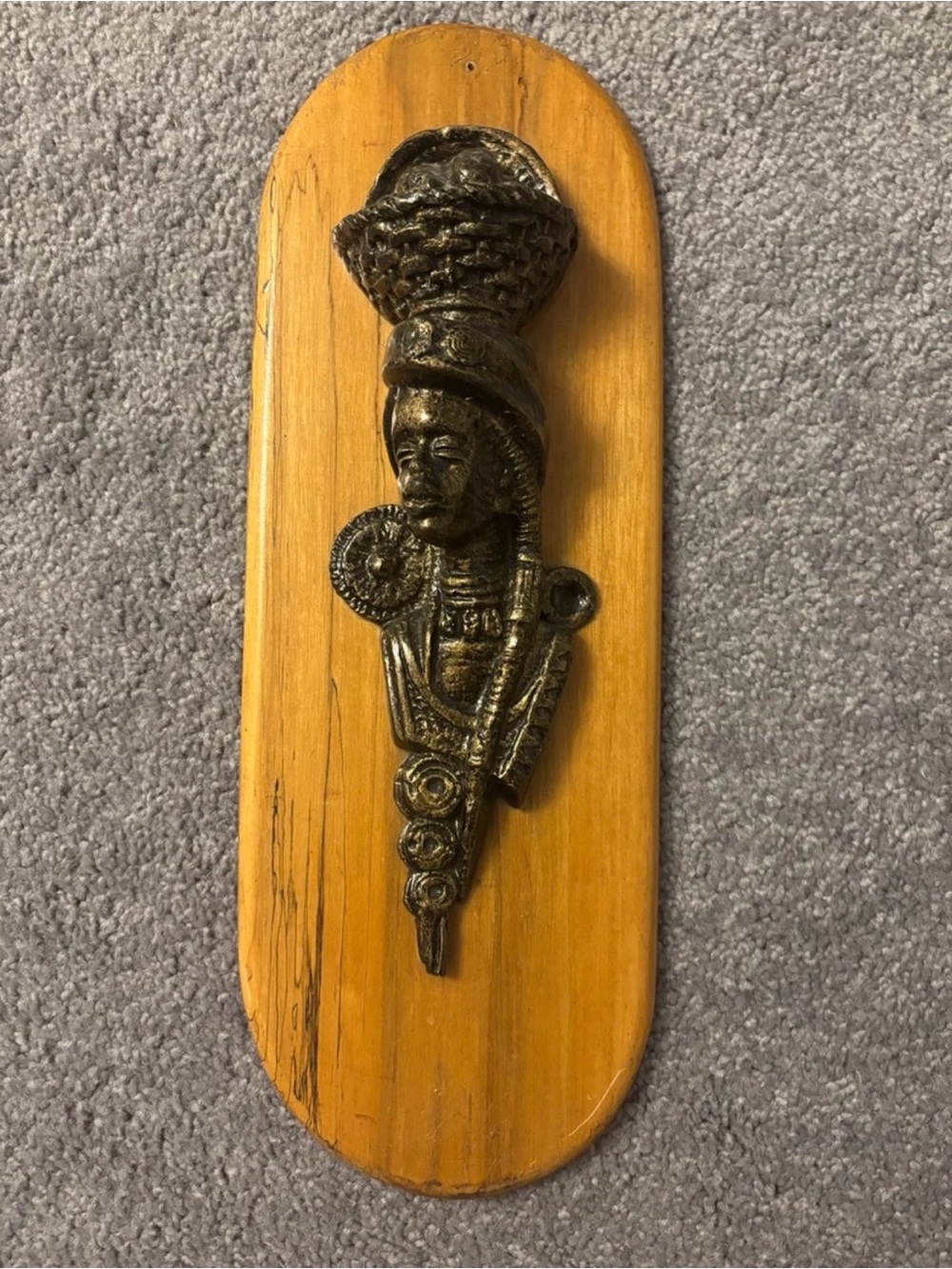Wooden Wall Art Decor Gold Wall Plaque - 16 inches